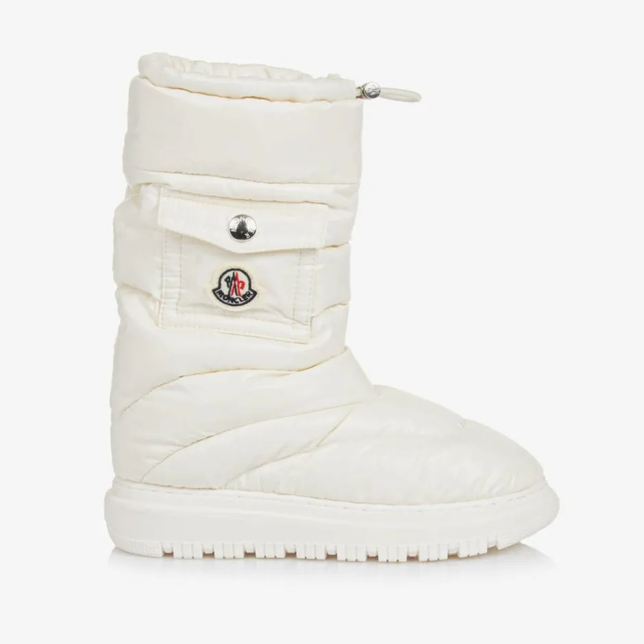 Moncler Enfant Ivory Down Padded Boots Online