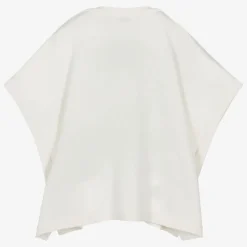 Burberry Ivory EKD Wool & Cashmere Poncho Sale
