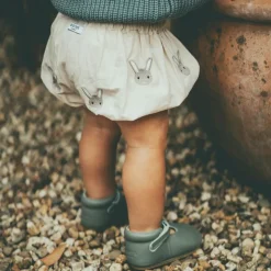 Donsje Ivory Embroidered Cotton Bunny Shorts WarmWhite Outlet