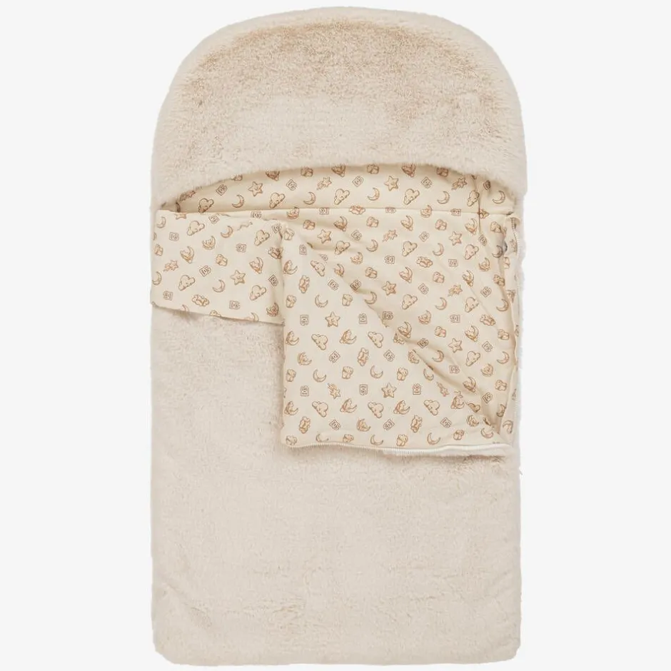 Dolce amp; Gabbana Ivory Faux Fur Baby Nest (80cm) Hot
