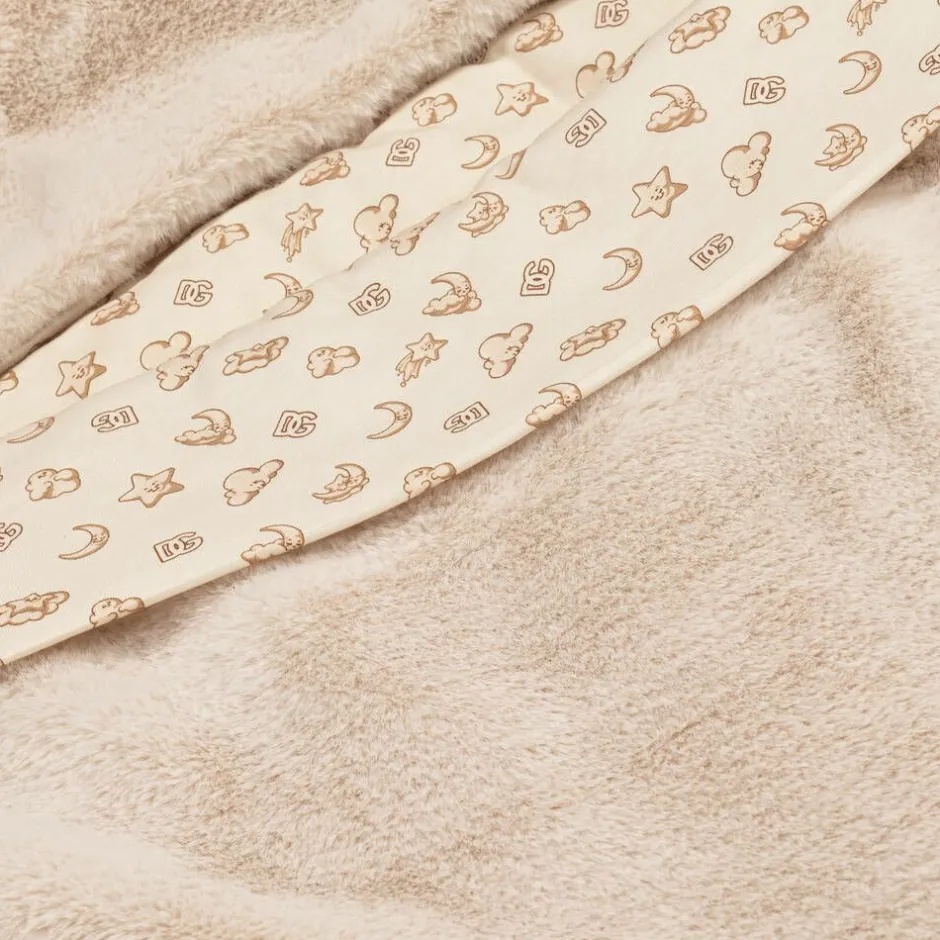 Dolce amp; Gabbana Ivory Faux Fur Baby Nest (80cm) Hot