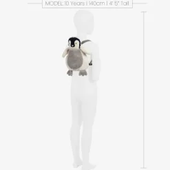 Il Gufo Ivory Fleece Penguin Backpack (30cm) Sale