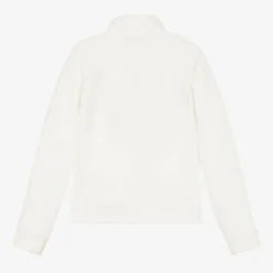 Moncler Enfant Ivory Fleece Zip-Up Top Clearance
