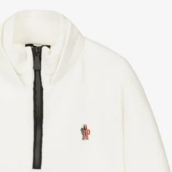 Moncler Enfant Ivory Fleece Zip-Up Top Clearance
