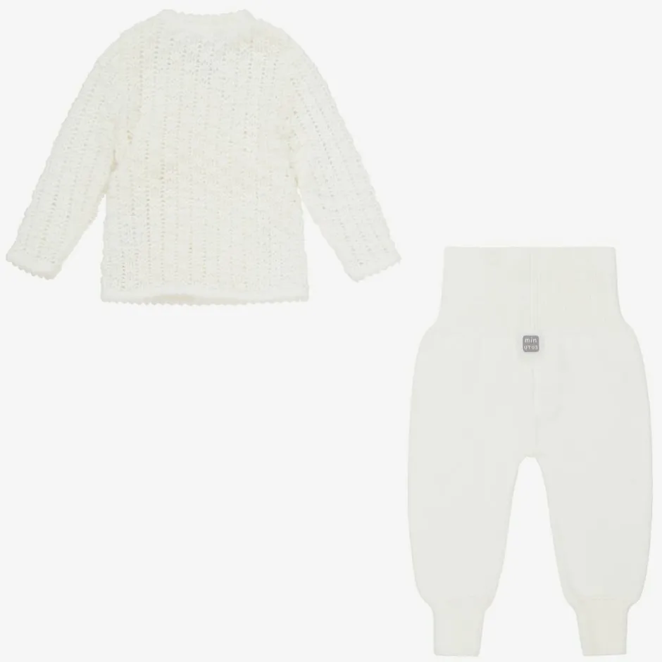 Minutus Ivory Knit Baby Trouser Set Hot