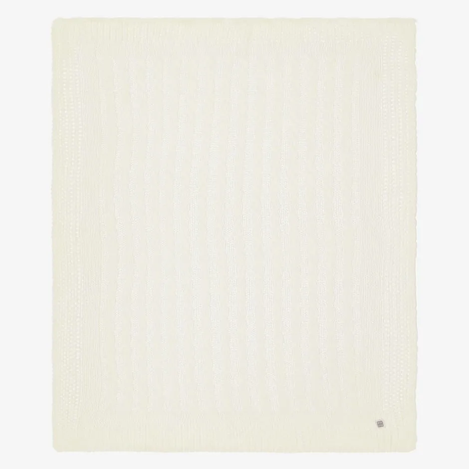 Minutus Ivory Knitted Baby Blanket (98cm) Online