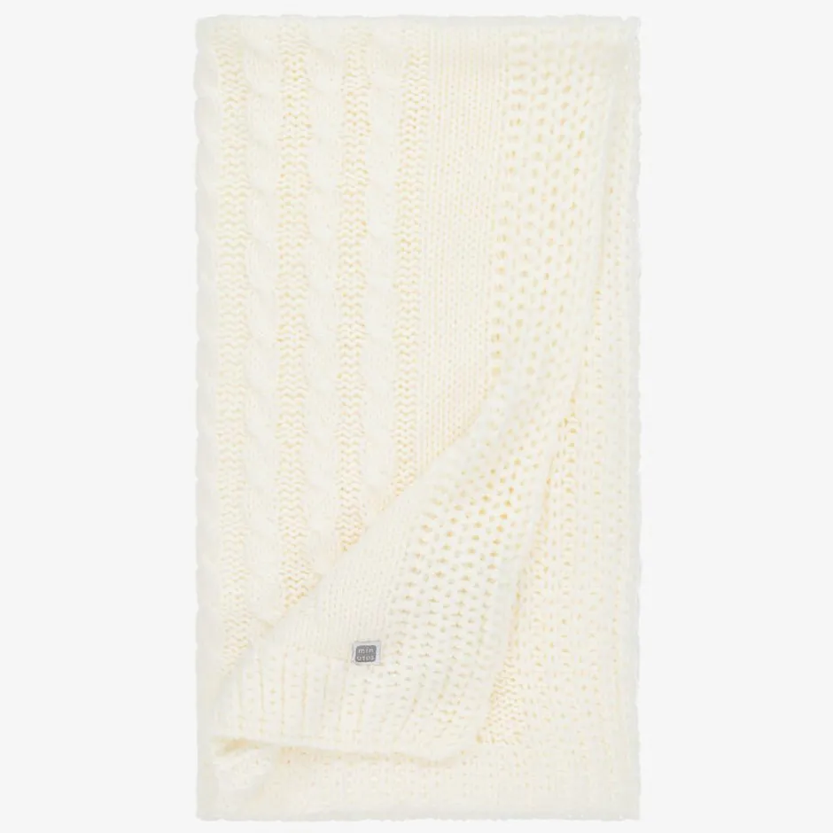 Minutus Ivory Knitted Baby Blanket (98cm) Online