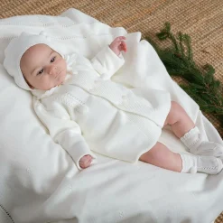 Artesanía Granlei Ivory Knitted Coat & Hat Set Best
