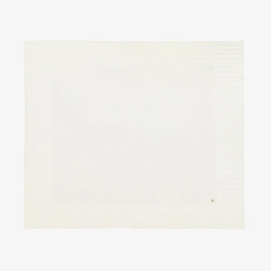 Artesanía Granlei Ivory Knitted Shawl (116cm) New