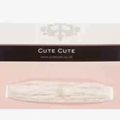 Cute Cute Ivory Lace & Pearl Headband New