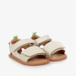 Tip Toey Joey Ivory Leather Baby Sandals New