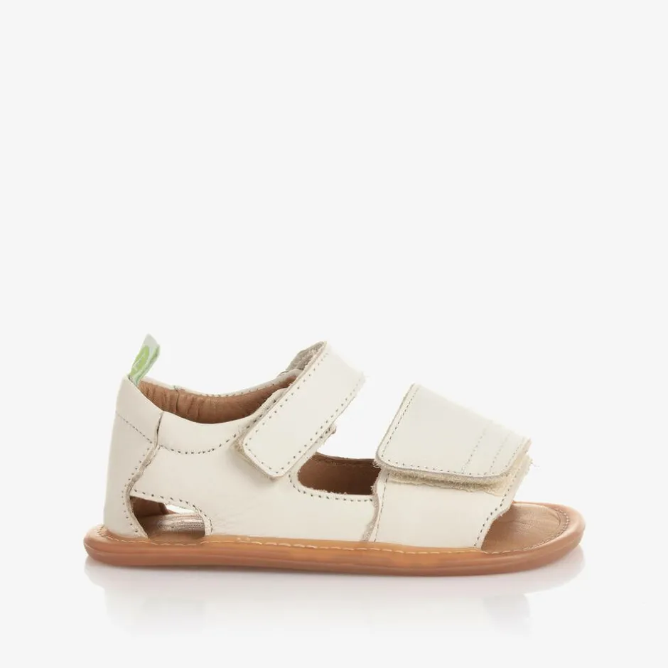 Tip Toey Joey Ivory Leather Baby Sandals New