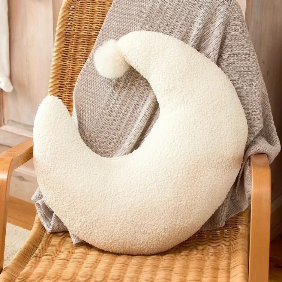 Jamiks Ivory Moon Bouclé Fleece Nursing Pillow (52cm)