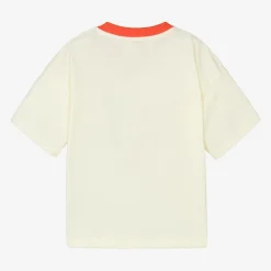 Mini Rodini Ivory Organic Cotton Cat Print T-Shirt Best