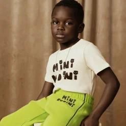 Mini Rodini Ivory Organic Cotton Cats T-Shirt OffWhite Hot