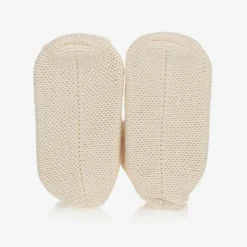 NaturaPura Ivory Organic Cotton Knit Booties Sale