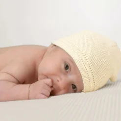 NaturaPura Ivory Organic Cotton Knit Hat Discount