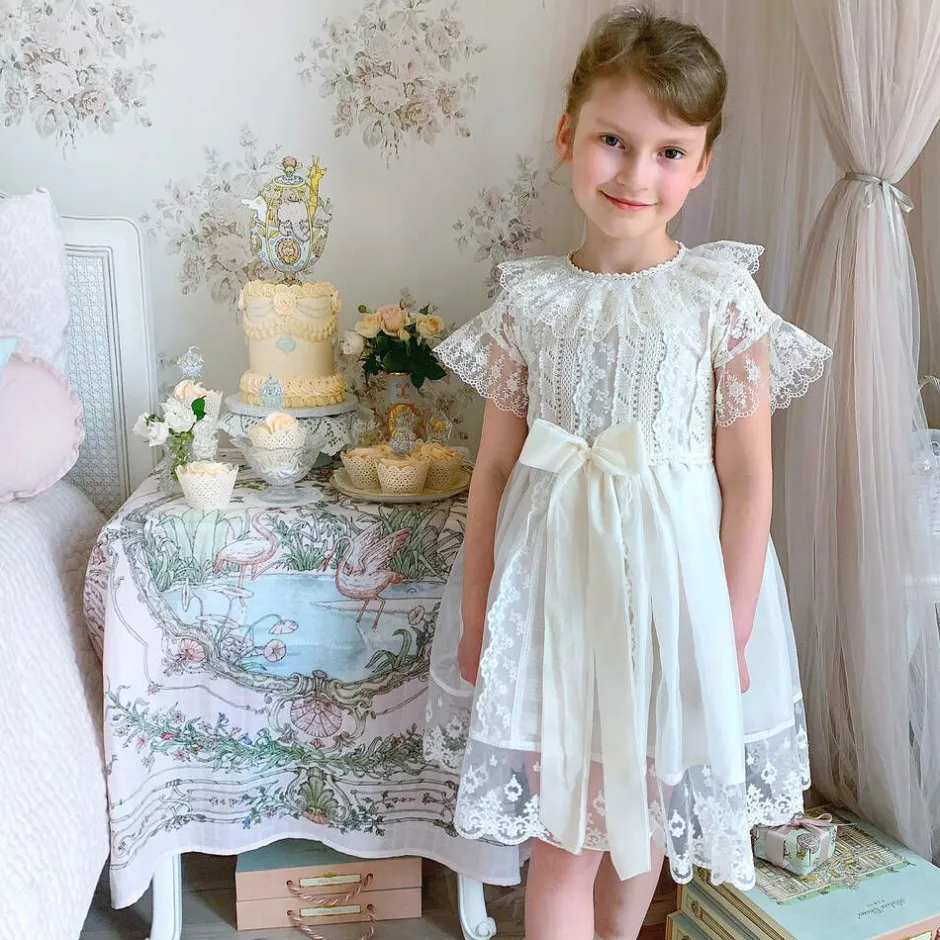 Atelier Choux Paris Ivory Organic Cotton Swaddle & Bib Set Discount