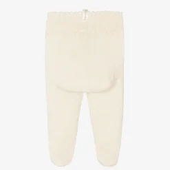 NaturaPura Ivory Organic Cotton-Knit Baby Trousers Hot