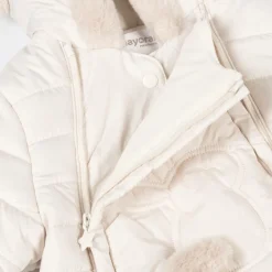 Mayoral Newborn Ivory Padded Bunny Snowsuit Hot