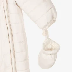 Mayoral Newborn Ivory Padded Bunny Snowsuit Hot