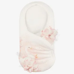 Sofija Ivory Peacock Print Cotton Baby Nest (66cm) Outlet