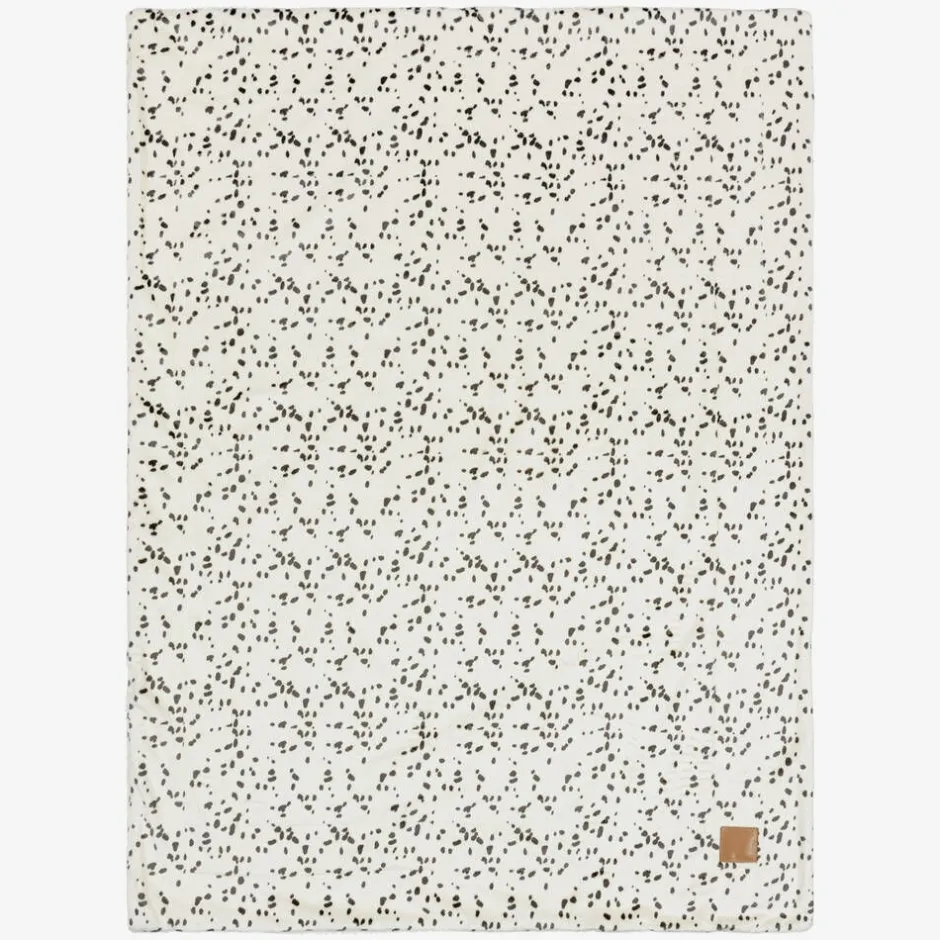 Elodie Ivory Plush Dalmation Print Blanket (98cm) DalmationDots Online