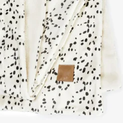 Elodie Ivory Plush Dalmation Print Blanket (98cm) DalmationDots Online
