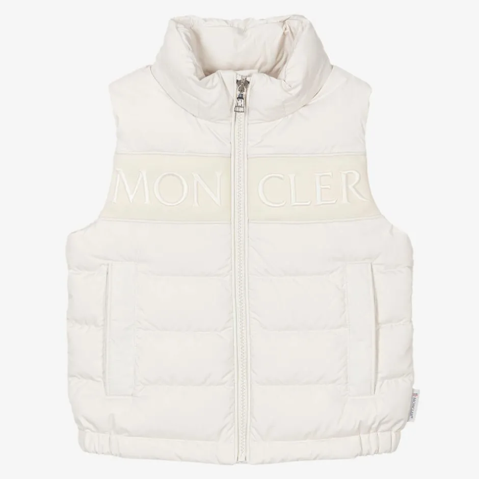 Moncler Enfant Ivory Rafael Down Gilet Hot
