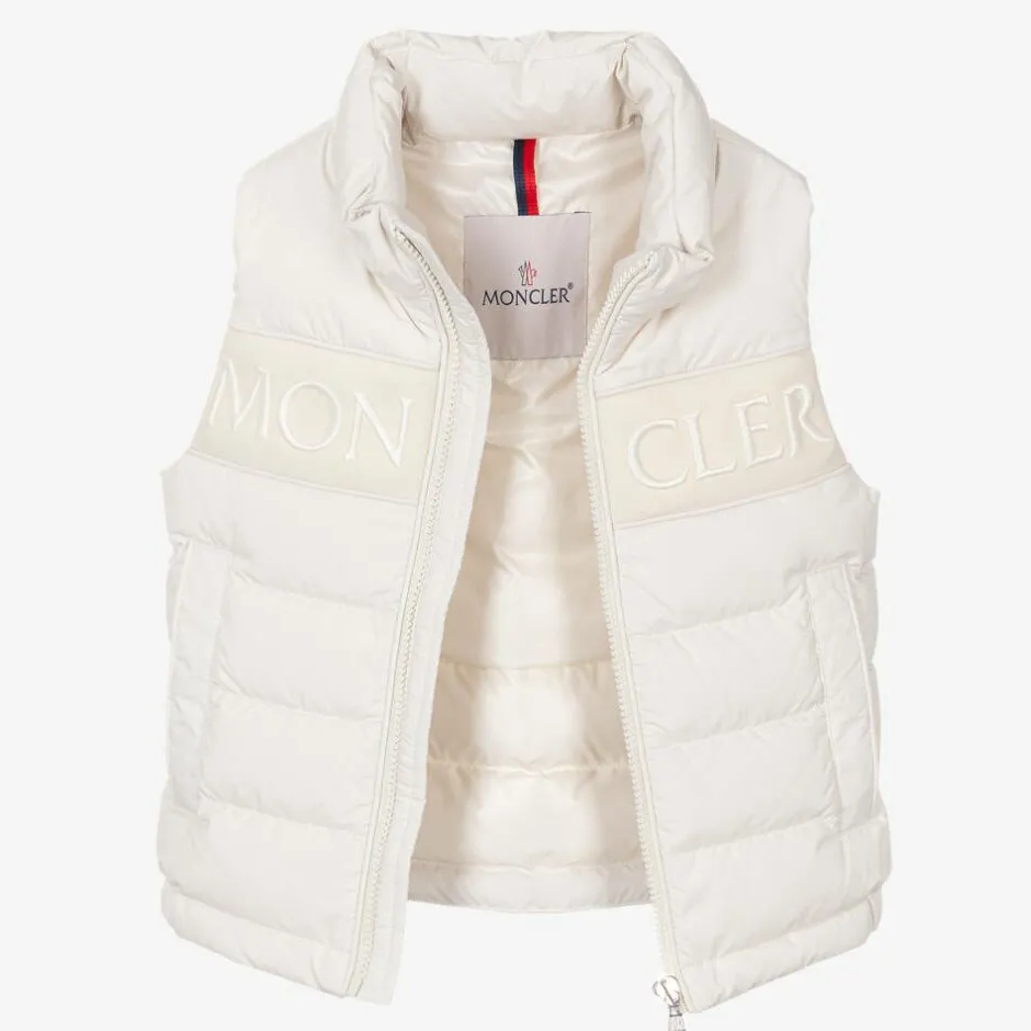 Moncler Enfant Ivory Rafael Down Gilet Hot