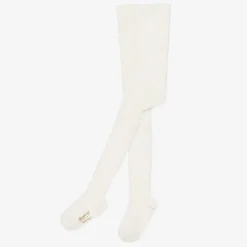 Bonpoint Ivory Ribbed Cotton Tights Online