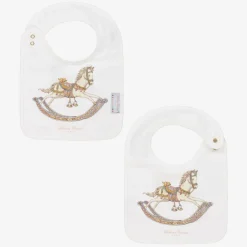 Atelier Choux Paris Ivory Rocking Horse Swaddle & Bib Set Online
