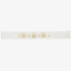 Cute Cute Ivory Rose & Pearl Headband Sale