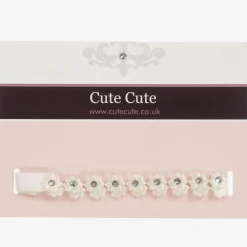 Cute Cute Ivory Satin Flower Headband New