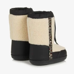 Moschino Ivory Sherpa Fleece Snow Boots Online
