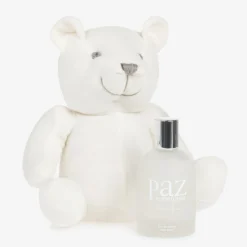 Paz Rodríguez Ivory Teddy Bear & Eau de Toilette Baby Gift Set New