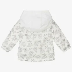 Moncler Enfant Ivory Teddy Bear Hooded Fynn Jacket Discount