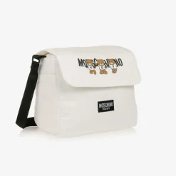 Moschino Baby Ivory Teddy Bear Logo Cotton Changing Bag (39cm)