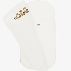 Moschino Baby Ivory Teddy Bear Logo Cotton Baby Nest (80cm) Discount