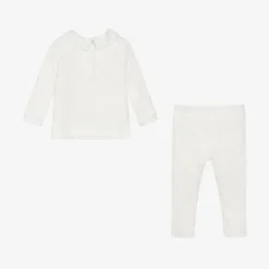 Sofija Ivory Velour Baby Trouser Set Discount