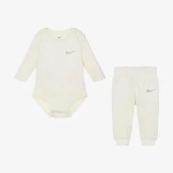 Nike Ivory Velour Baby Trouser Set Online