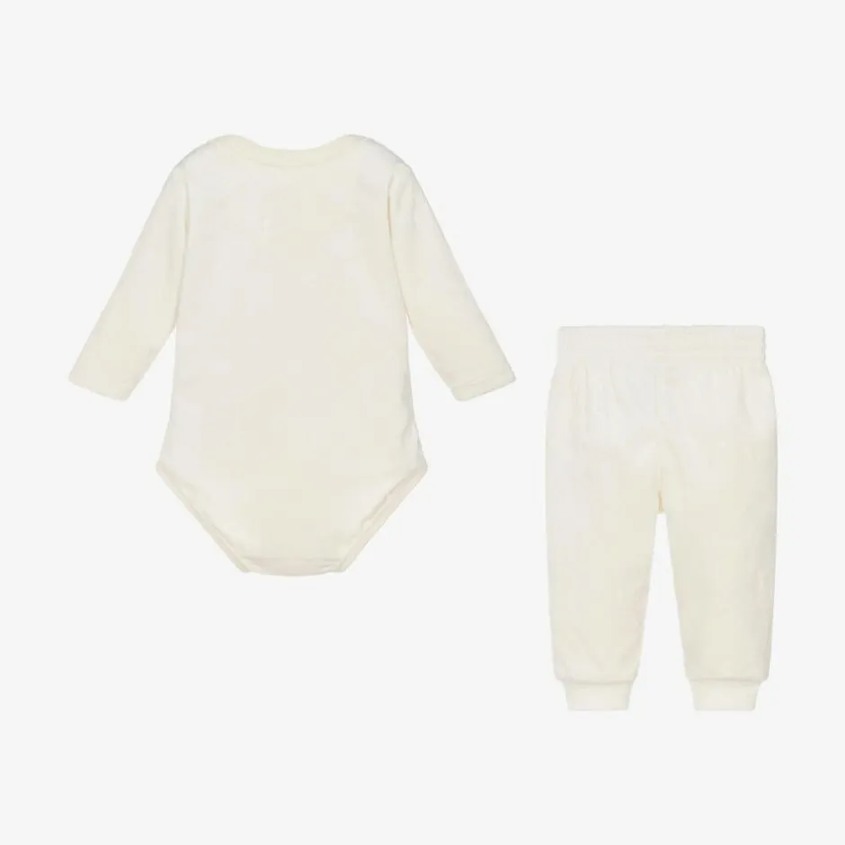 Nike Ivory Velour Baby Trouser Set Online