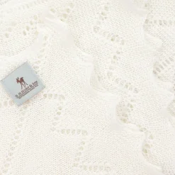 G.H.Hurt amp; Son Ivory Wool Baby Shawl (130cm)