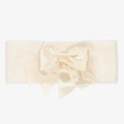 La Perla Ivory Wool Bow Headband New