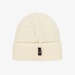 Moncler Enfant Ivory Wool Knit Beanie Hat