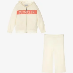 Moncler Enfant Ivory Wool Knit Tracksuit Outlet