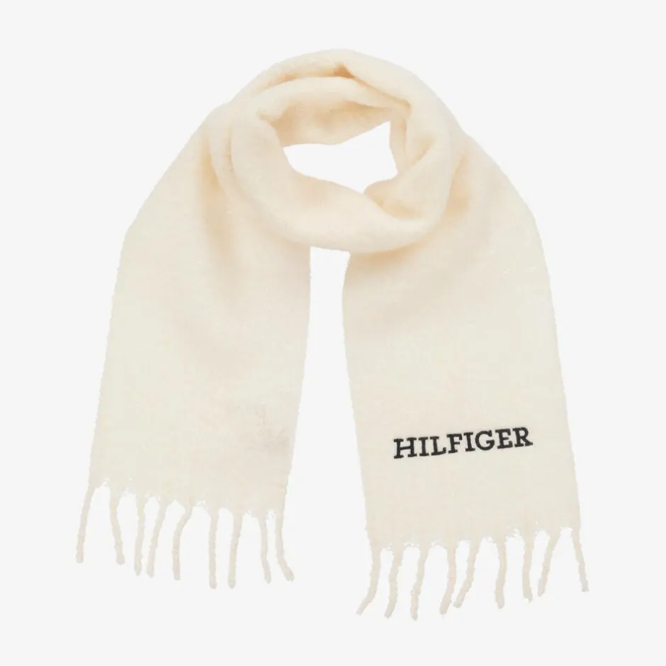 Tommy Hilfiger Ivory Wool Scarf (150cm) Best