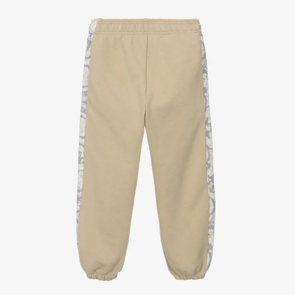 Versace Junior Boys Beige Cotton Barocco Joggers Sale