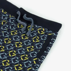 Guess Junior Boys Blue Cotton Jersey Logo Shorts New