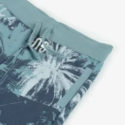 Guess Junior Boys Blue Cotton Palm Tree Shorts Discount